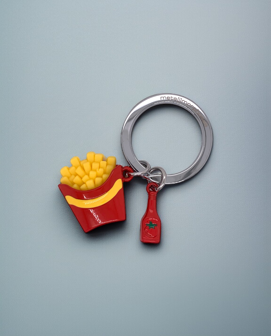 Μπρελόκ Μεταλλικό Fries & Ketsup Αξεσουάρ
